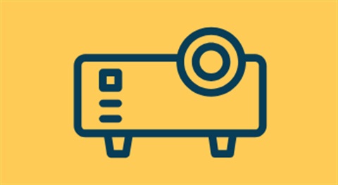 Video projector illustration